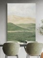 paisaje abstracto Montajes pared verde arte minimalismo textura